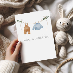 Boho Baby Boy Gefeliciteerd Kaart