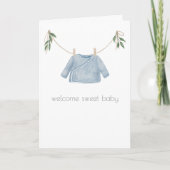 Boho Baby Boy Gefeliciteerd Kaart (Voorkant)