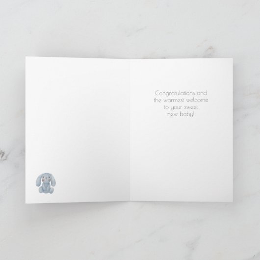 Boho Baby Boy Gefeliciteerd Kaart (Binnen)