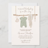 Boho Baby Boy Shower Kaart (Voorkant)