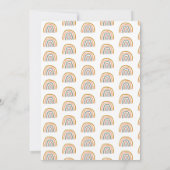 Boho Baby Boy Teepee and Toys Baby shower Kaart (Achterkant)