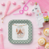 Boho Baby Boy Teepee and Toys Baby shower Paper P Papieren Bordje (Feest)