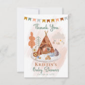 Boho Baby Boy Teepee | SpeelgoedBaby shower Bedankkaart (Voorkant)