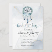 BOHO Baby BoyTeal en Dusty Blue Dreamweaver Kaart (Voorkant)