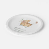 Boho Baby Carriage Baby shower Papieren Bordje (Gekanteld)