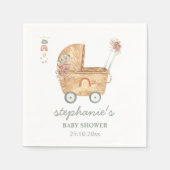 Boho Baby Carriage Baby shower Servet (Voorkant)