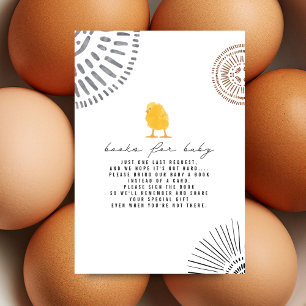 Boho Baby Chick Baby shower Boekaanvraag Kaart