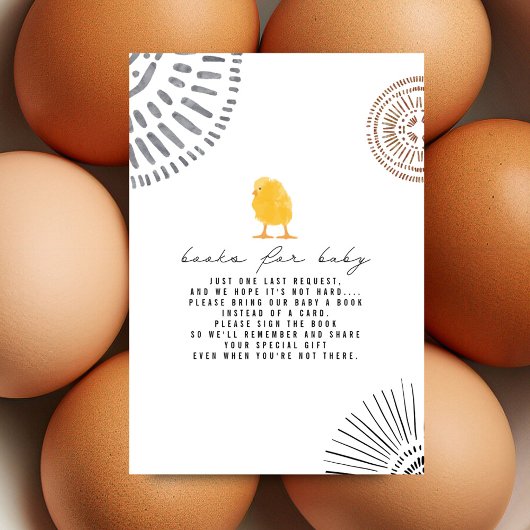 Boho Baby Chick Baby shower Boekaanvraag Kaart