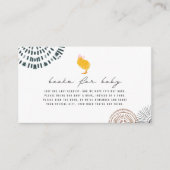 Boho Baby Chick Pink Book Request Baby shower Informatiekaartje (Voorkant)