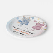 Boho  Baby Clotheline Gender Reveal Party Papieren Bordje (Gekanteld)