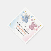 Boho  Baby Clotheline Gender Reveal Party Servet (Hoek)