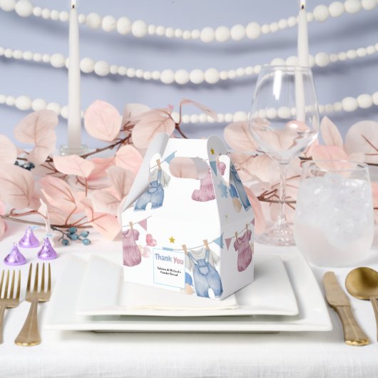 Boho Baby Clotheline Geslacht Reveal Bedankdoosjes (Huwelijk)