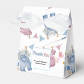 Boho Baby Clotheline Geslacht Reveal Bedankdoosjes (Voorkant Zijde)