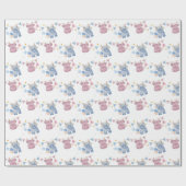 Boho Baby Clotheline Geslacht Reveal Cadeaupapier (Vlak)