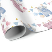 Boho Baby Clotheline Geslacht Reveal Cadeaupapier (Rol Hoek)