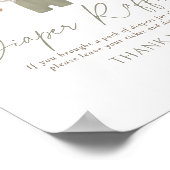 Boho Baby Clothes Baby Shower Diaper Raffle Sign Poster (Hoek)