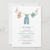 BOHO Baby Clothes Boy Oh Baby shower uitnodiging (Voorkant)