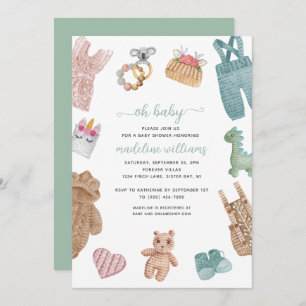 BOHO Baby Clothes Gender Neutral Oh Baby shower I Kaart