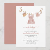 BOHO Baby Clothes Girl Oh Baby shower Kaart (Voorkant / Achterkant)