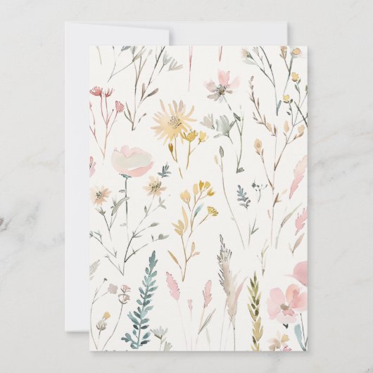 Boho Baby Clothes on a Line Baby Shower  Kaart (Achterkant)