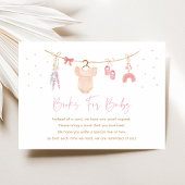 Boho Baby Clothesline Baby shower Boek Aanvraag Informatiekaartje