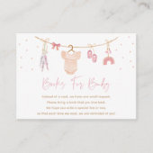 Boho Baby Clothesline Baby shower Boek Aanvraag Informatiekaartje (Voorkant)