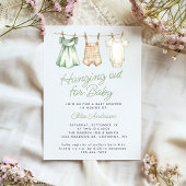 Boho Baby Clothesline Genderneutraal Baby shower Kaart