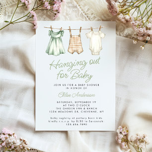 Boho Baby Clothesline Genderneutraal Baby shower Kaart