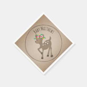 Boho Baby Deer Baby shower servetten