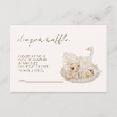 Boho Baby Diaper Raffle Gender Neutral Shower Informatiekaartje (Voorkant)