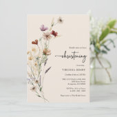 Boho Baby Doop Uitnodiging (Staand voorkant)