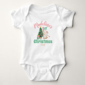 Boho Baby Eerste Kerstdag met Naam Konijnenboom Romper (Voorkant)