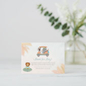 Boho Baby Elephant, aap, leeuw Informatiekaartje (Staand voorkant)