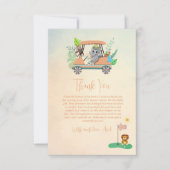 Boho Baby Elephant, aap, Lion Golf Baby shower Bedankkaart (Voorkant)