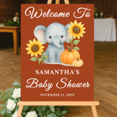 Boho Baby Elephant Herfst Baby shower Welkom Acryl Bord