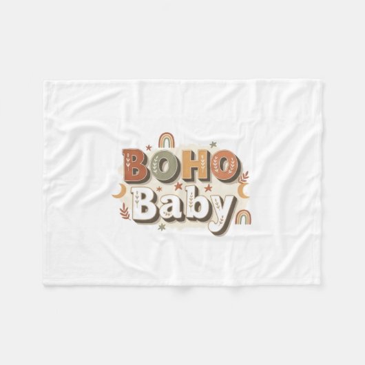 Boho Baby Fleece blanket (Voorkant (Horizontaal))