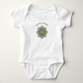 Boho Baby Flower Mandala One Piece Bodysuit (Voorkant)