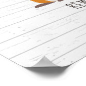 Boho Baby Fox Wood Aangepast Nursery Artwork Poster (Hoek)