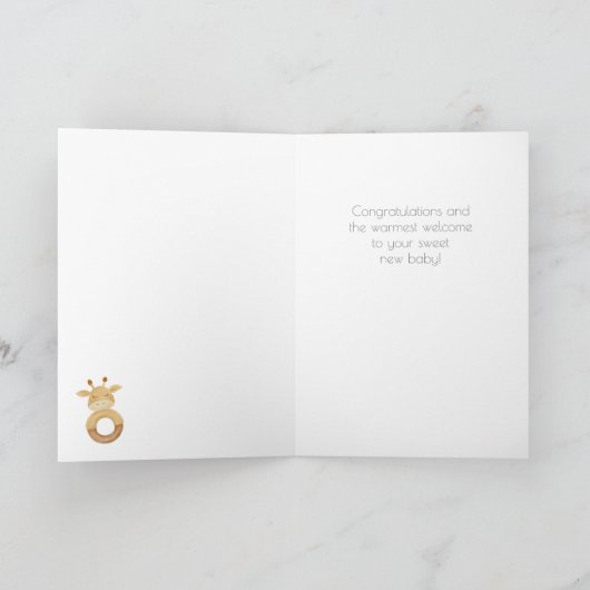 Boho Baby Gefeliciteerd Kaart (Binnen)