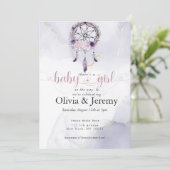 BOHO Baby Girl Amethyst Dusty Roos Dreamweaver Kaart (Staand voorkant)