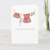 Boho Baby Girl Gefeliciteerd Kaart (Voorkant)