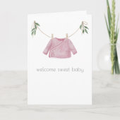 Boho Baby Girl Gefeliciteerd Kaart (Voorkant)