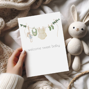 Boho Baby Girl Gefeliciteerd Kaart