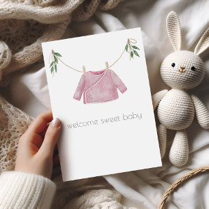 Boho Baby Girl Gefeliciteerd Kaart