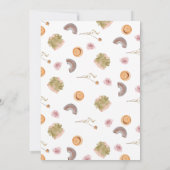 Boho  Baby Girl Kleding Baby shower Kaart (Achterkant)