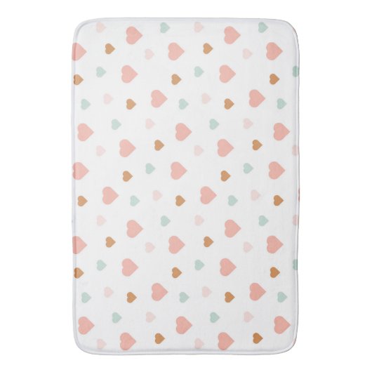 Boho baby girl pastel houdt van hart badmat (Voorkant Verticaal)