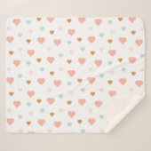 Boho baby girl pastel houdt van hart sherpa deken (Voorkant (horizontaal))
