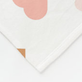 Boho baby girl pastel houdt van hartenbroederschap fleece deken (Hoek)