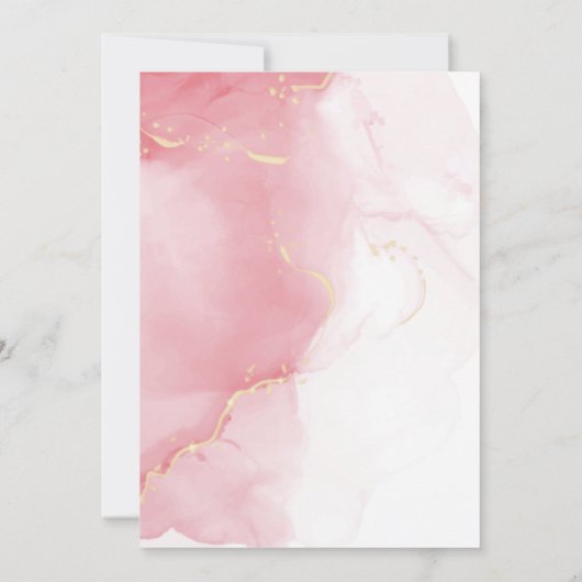 BOHO Baby Girl Pink Dream Catcher Waterverf Wash Kaart (Achterkant)