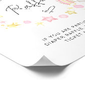 Boho Baby Girl Shower Diaper Raffle Sign Poster (Hoek)